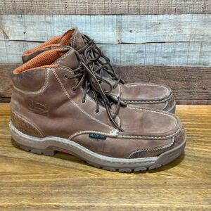 Justin Corbett Mens 13 M Barley Brown Leather Waterproof Alloy Toe Boots